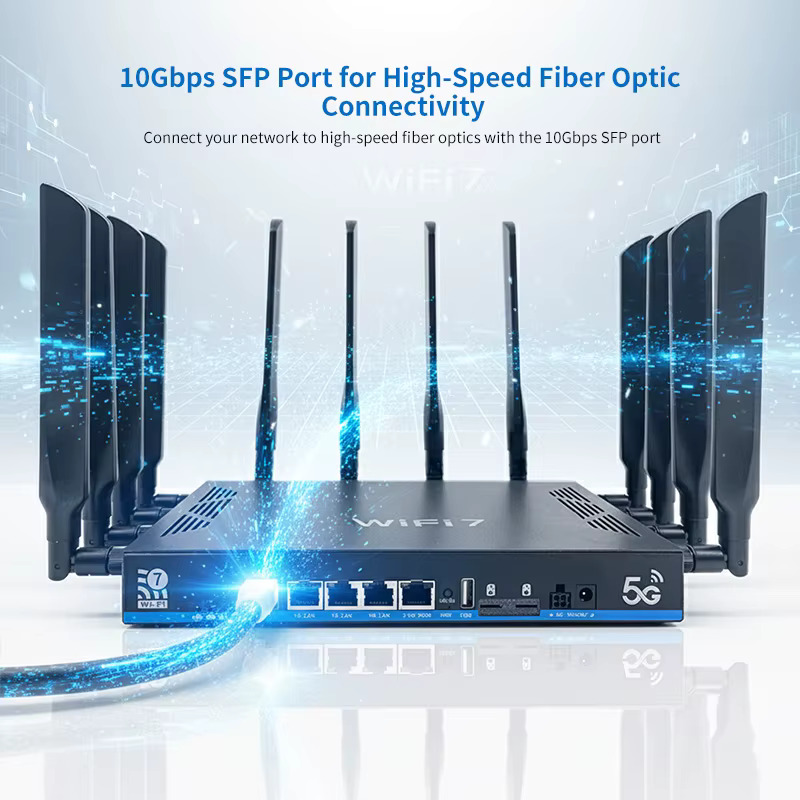 Rocket Pro WiFi 7 Enterprise Router with Qualcomm X75 5G and 10Gbps SFP+ Port