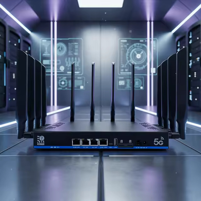 Rocket Pro WiFi 7 Enterprise Router with Qualcomm X75 5G Modem in data centre