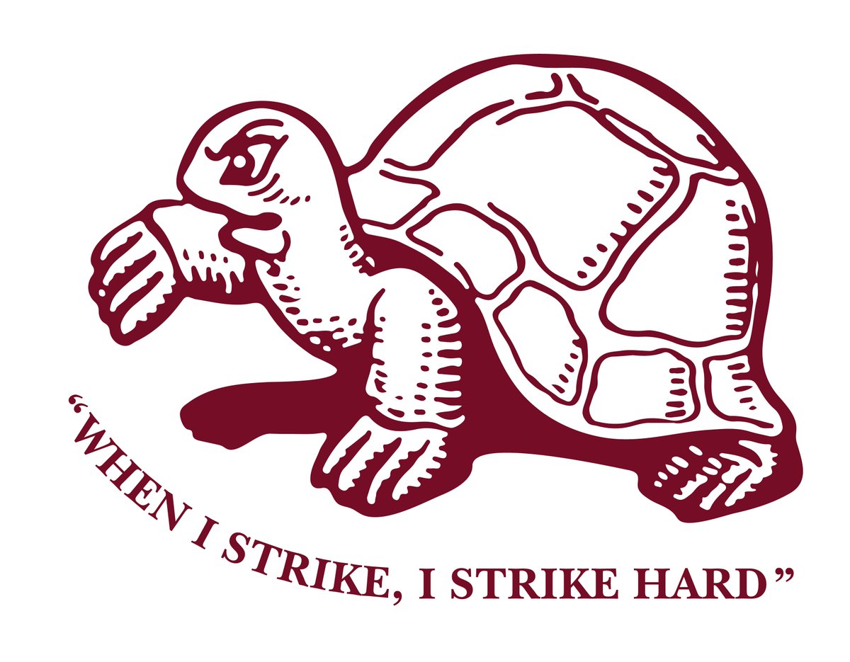 Fabian Society tortoise — When I strike I strike hard